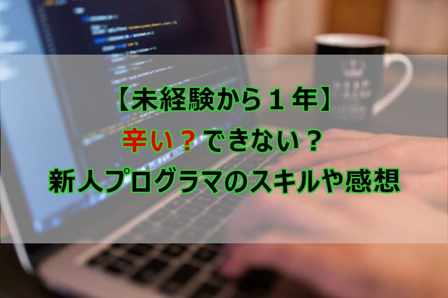 未経験から１年 辛い できない 新人プログラマのスキルや感想 なしブロ